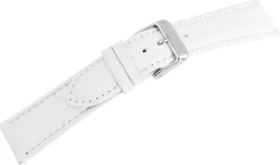 Produktbild von Echtleder-Uhrenarmband, weiß, 20 mm