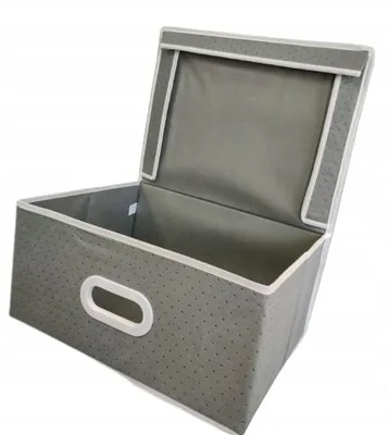 Produktbild von Smukee Graues Aufbewahrungsbox mit Deckel 36x30x18cm