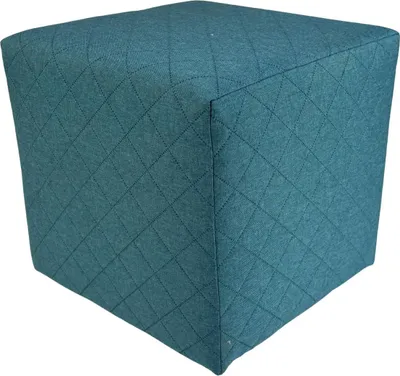 Produktbild von SAWANA-Hocker 40x40 cm quadratisch gesteppt – eleganter Sitzhocker oder Fußhocker – Petrolblau