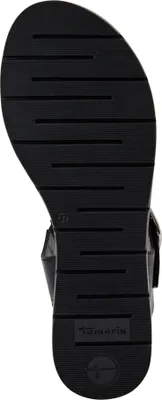 Produktbild von Tamaris Damen Sandale Leder sportliche Laufsohle TOUCHit Fußbett 1-28133-44, Größe:40 EU, Farbe:Schwarz