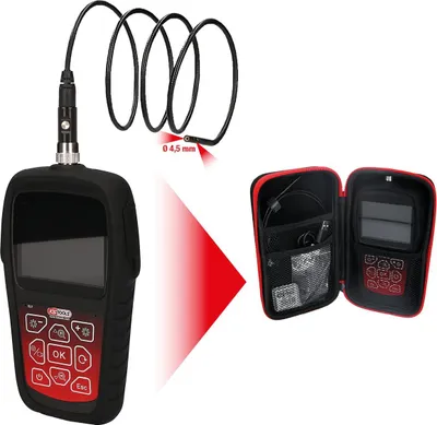 Obrázok produktu pre KS TOOLS HD-Videoskop-Satz mit O 4.5 mm 0° und 90° HD Frontkamera-Sonde umschaltbar 7-tlg