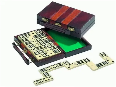 Produktbild von Philos Domino Spiel Doppel 9 im Etui - klassisches Familienspiel
