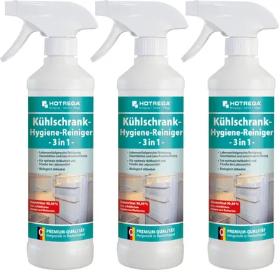 Produktbild von HOTREGA Kühlschrank Hygiene Reiniger 3in1 500ml - zur Reinigung und Desinfektion