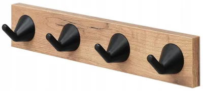 Produktbild von FURNITECO Loft Wandgarderobe Gold-Eiche mit 4 Haken