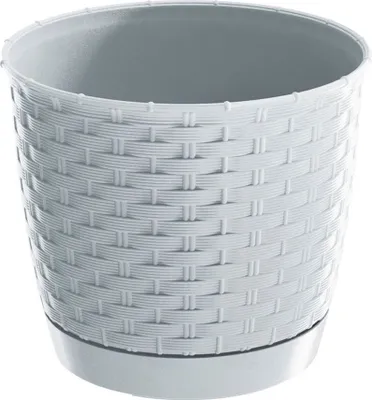 Produktbild von Prosperplast 2.8l Ratolla  Collection 19x19x16.5 Cm Blumentopf Silber  Silber One Size