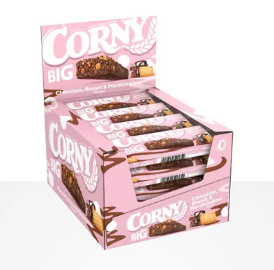 Obrázok produktu pre CORNY 3010670 CORNY BIG Chocolate, Biscuit & Marshmallow flavour Müsliriegel 24 Riegel