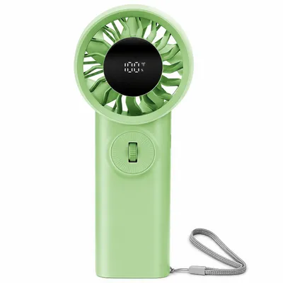 Produktbild von USB-C Handventilator,Mini Tragbar Ventilator mit Scrollrad zur Stufenlosen Geschwindigkeitsregelung,LED Display, 3600mAh Akku,Bürstenloser Motor,Leise