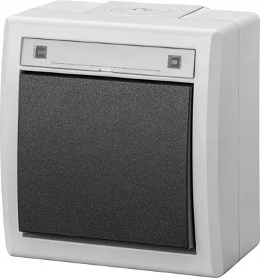 Zdjęcie produktu dla Elektro-Plast | Wyłącznik uniwersalny 5001-10 - szary - IP55 - wodoodporny - nowoczesny design - trwała konstrukcja