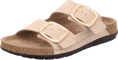 Produktbild von Rohde Damen Pantolette Nubukleder goldene Schnalle Sommerfarbe Rodigo-D 5879, Größe:38 EU, Farbe:Beige