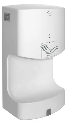 Airwave Händetrockner mit Druckluft & Wasserauffangbehälter, aus ABS in Weiß