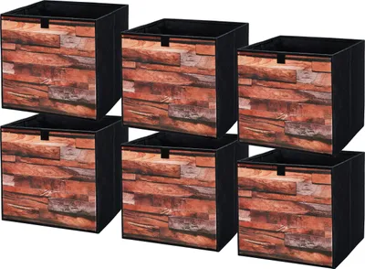 Produktbild von Lavita Storage Box | faltbare Aufbewahrung Boxen 31 x 31 x 31 cm | Schubladen-Organizer Box| Ordnungssysteme für Kleidung | Kleideraufbewahrung & Organisation | Retro-Board | 6 stück