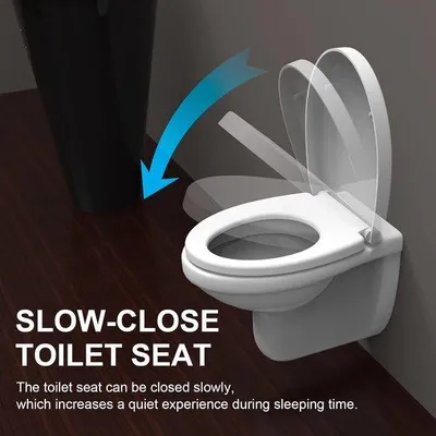Produktbild von Toiletdeckel mit schneller Schließung für einfache Reinigung, Duroplast-WC-Deckel