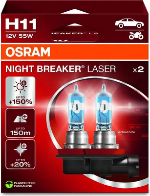 Zdjęcie produktu dla OSRAM NIGHT BREAKER LASER H11 PGJ19-2 12 V/55 W (2er Box)