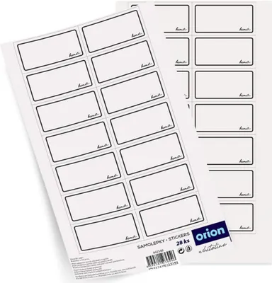 Image de Orion | Étiquettes Adhésives Whiteline - 4,7 X 2,5 Cm - 28 pieces - Papier laminé - Étiquettes Pour Verres