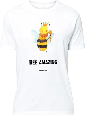 Produktbild von Mr. & Mrs. Panda Größe M T-Shirt Biene König - Weiß - Geschenk, Tshirt, mit Spruch, Herren, Shirt