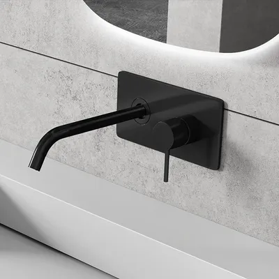 Produktbild von Unterputz Wandarmatur XX0539B - Messing - Schwarz, matt - Inkl. Unterputz-Grundkörper