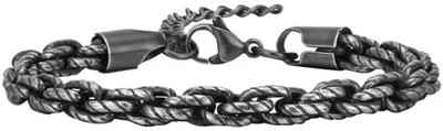 Produktbild von Armkette Edelstahl Armband für Damen und Herren Grau