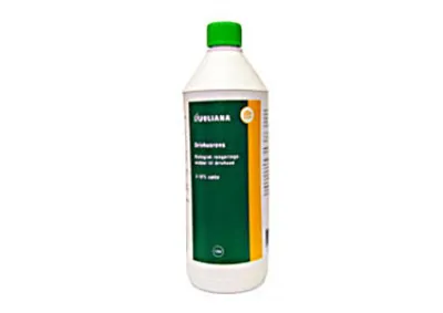 A bottle of cleaning product for greenhouses.