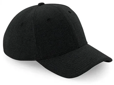Image de Beechfield B677 | Jersey Athleisure Baseball Cap / 6-Panel-Design - Farbe : Black - Größe : Taille unique