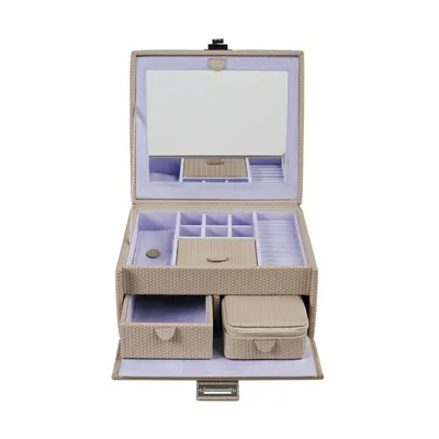 Obrázok produktu pre WINDROSE šperkovnica Corbello charm box taupe beige