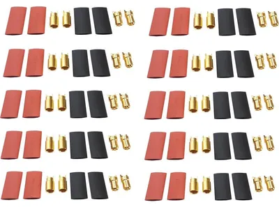 Imagen del producto de Conector chapado en oro de 6.0 mm con terminales de crimpado (10 pares)