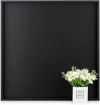 Productafbeelding van PromoHome® Vierkante bijzettafel - Grote zwarte serveertafel met handgrepen