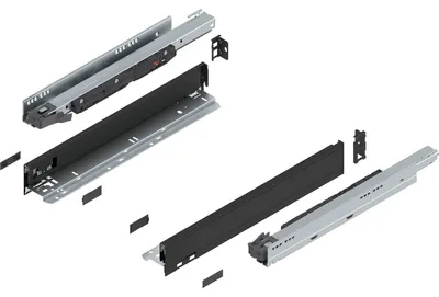 Produktbild von BLUM LEGRABOX pure SET Höhe N, BLUMOTION S, 70kg, NL 450, Carbonschwarz