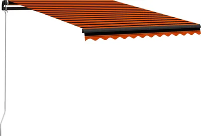 Image de vidaXL Store manuel rétractable LED 350x250 cm Orange & Marron