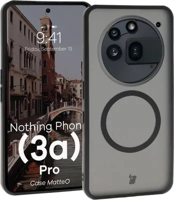 Produktbild von Bizon Case MatteO Magnetic Nothing Phone (3a) Pro rauchschwarz