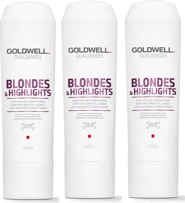 Zdjęcie produktu dla Goldwell DS B&H Anti-Yellow Conditioner 3x200ml
