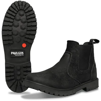 Immagine prodotto di PAULGOS stivali Chelsea da uomo in vera pelle, stivaletti taglia 39-47 in 3 colori