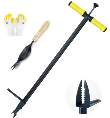 Imagen del producto de Arrancahierbas - Juego de 102 cm - Acero al carbono - Con guantes de jardinería