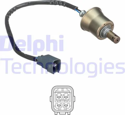 Produktbild von DELPHI Lambdasonde für TOYOTA AURIS (NRE15, ZZE15, ADE15, ZRE15, NDE15) vor-Kat Beheizt 340mm ES21226-12B1