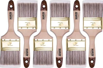 Productafbeelding van HARDY WORKING TOOLS: Set van 6 platte kwasten, 75 mm breed, schilderkwasten