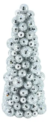Immagine prodotto di Albero di Natale - Disco - Plastica - Argento - 20x19x42 cm