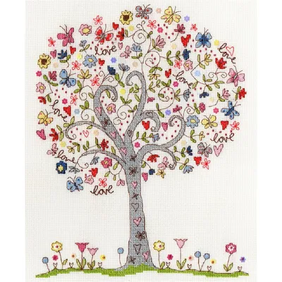 Produktbild von Bothy Threads Kreuzstich-Set "Liebe Baum", 24x30cm, XKA2, Zählmuster