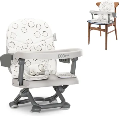 Produktbild von Lorelli Kinderstuhl EGO PLUS, Kinder Stuhl-, Sitzerhhung, Boostersitz, Tisch, verstellbar, von 6 bis 36 Monaten, Dreipunkt-Sicherheitsgurt, Farbe: WH
