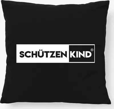 Produktbild von Huuraa Kissen Schützenkind Modern 40x40cm mit Füllung Black Baumwolle Dekokissen Geschenkidee