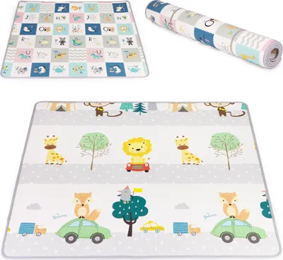 Zdjęcie produktu dla Piankowa mata do zabawy dla dzieci Edukacyjny dwustronny przewijany alfabet ECOTOYS
