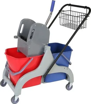 Imagen del producto de Carro de limpieza profesional METRO, 45 x 75 x 90 cm, polipropileno, plástico, de varios colores