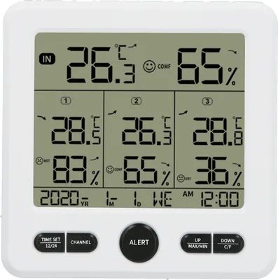Zdjęcie produktu dla TS?6210 3 w 1 Bezprzewodowy termometr higrometr Wewnętrzne zewnętrzne mierniki temperatury z alarmem