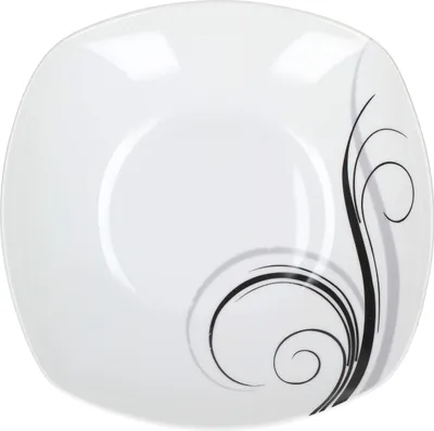 Produktbild von TELLER 22x22 cm Keramik Suppenteller Speiseteller Essteller Tief Weiß