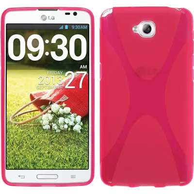 Produktbild von PhoneNatic Case kompatibel mit LG G Pro Lite - pink Silikon Hülle X-Style + 2 Schutzfolien
