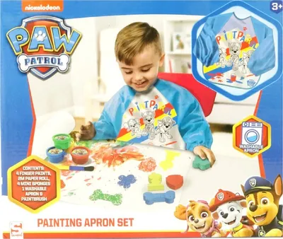 Produktbild von Paw Patrol Malset – Kreativspaß mit Schürze und Fingermalfarben für Kinder