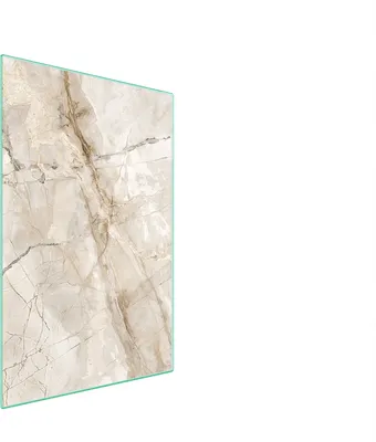 Produktbild von Herdabdeckplatte 35x52 Glaskeramikkochfeld Abdeckung Spritzschutz Glasplatte Deko Schneidebrett Marmor Beige