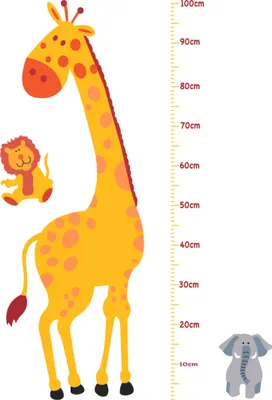 Produktbild von Alavya Home® Wandtattoo, Höhentabelle Tiere Wandaufkleber Giraffe Elefant Messlatte Wandsticker Kinderzimmer Mädchen Babyzimmer Wanddeko Giraffe