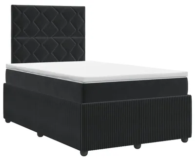 Obrázek produktu pro Skříňová postel s matrací černá 120 x 200 cm sametová