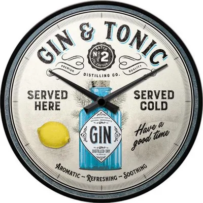 Zdjęcie produktu dla Zegar Ścienny Gin & Tonic Served