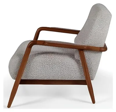 Immagine prodotto di Elegante poltrona color beige  Poltrona in morbido tessuto per il soggiorno