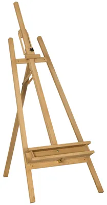 Produktbild von Klappbare Staffelei aus Buchenholz mit verstellbarer H?he und Neigung, 65 x 110 x 180šC235 cm, Naturholz